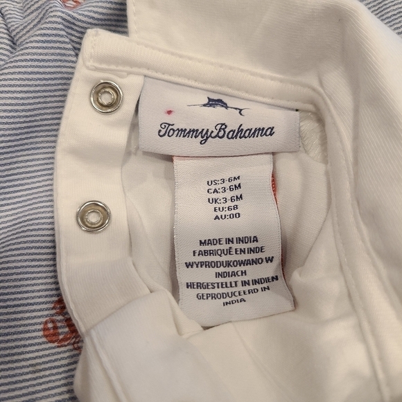 Tommy Bahama Infant Set with Lobster Print and Nautical Stripes, Size 3-6 Months - Picture 12 of 12